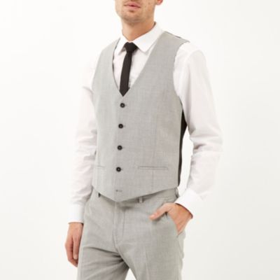 Grey suit waistcoat